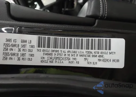 2014 Jeep Grand Cherokee Limited z USA, uszkodzony, nr VIN 1C4RJFBM5EC415764